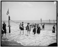 Surf bathing, between 1900 and 1905. Creator: Unknown