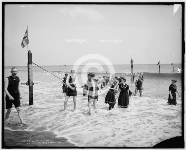 Surf bathing, between 1900 and 1905. Creator: Unknown.