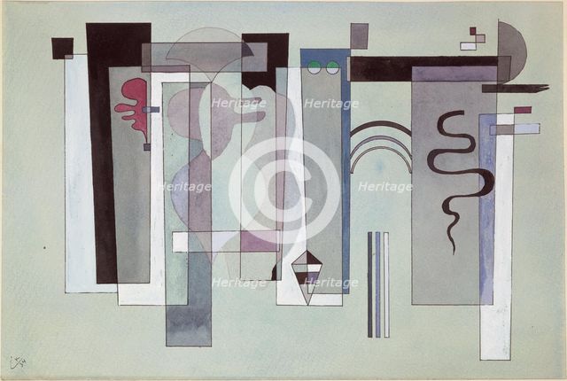 Surfaces réunies (Reunited Surfaces), 1934. Creator: Kandinsky, Wassily Vasilyevich (1866-1944).
