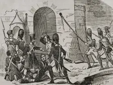 Surprise of the Pamplona Citadel, Napoleonic invasion, 1808, (1851). Creator: Unknown