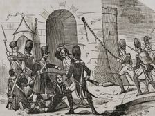 Surprise of the Pamplona Citadel, Napoleonic invasion, 1808, (1851). Creator: Unknown