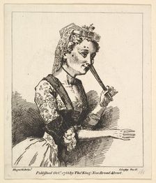Surprised Woman from Hogarth's "Morning", October 1788. Creator: Richard Livesay