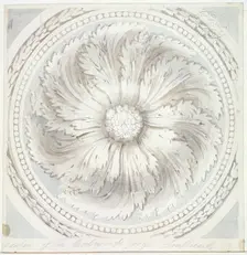 Surround from the ceiling of St George the Martyr, Southwark, London, 1831. Artist: John Hassell