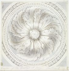 Surround from the ceiling of St George the Martyr, Southwark, London, 1831. Artist: John Hassell