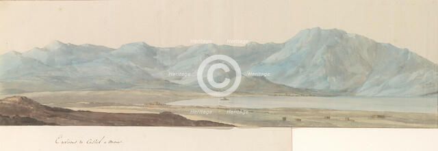 Surroundings of a castle on a lake, 1778. Creator: Louis Ducros.