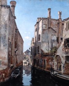Surroundings of the Church San Sebastian, Venice 1892. Artist: Emmanuel Lansyer