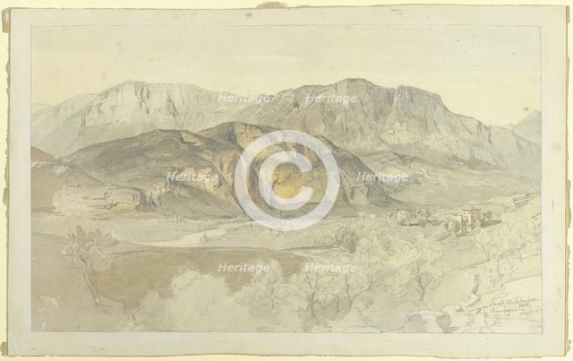 Surroundings of Trient, 1856. Creator: Fritz Bamberger.