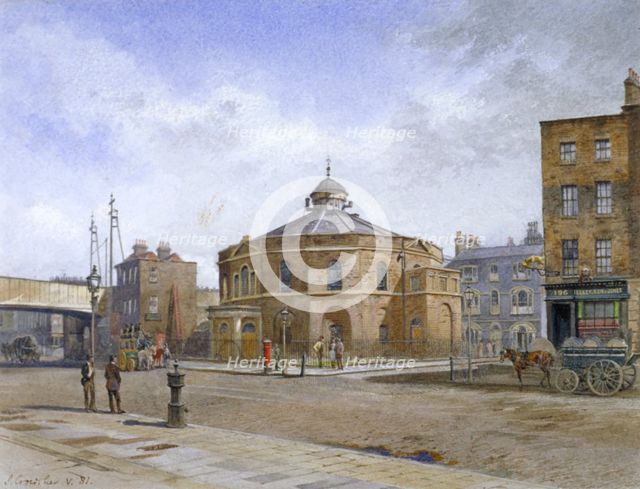Surrey Chapel, no 196 Blackfriars Road, Southwark, London, 1881. Artist: John Crowther