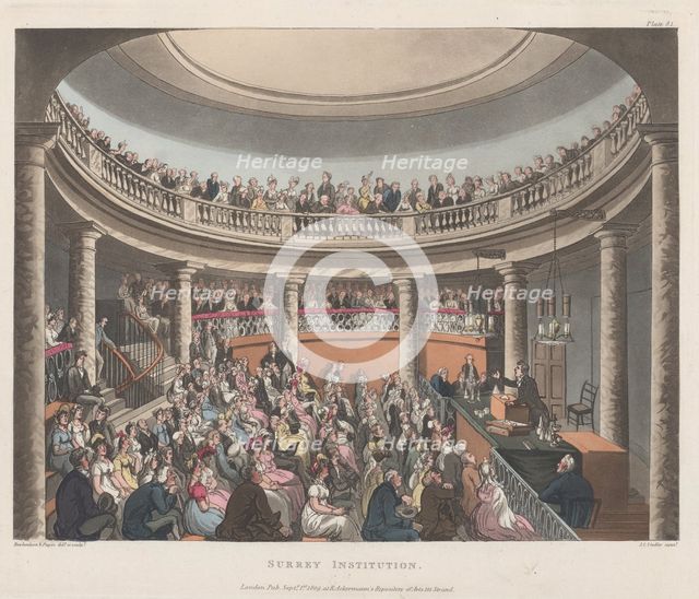 Surrey Institution, September 1, 1809., September 1, 1809. Creator: Joseph Constantine Stadler.
