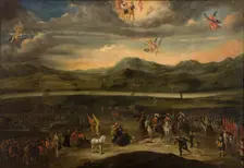 Surrender of Mikhail Shein to King Ladislaus IV Vasa in 1634 at Smolensk, between 1634-1659. Creator: Unknown