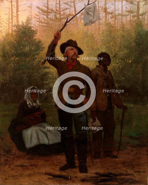 Surrender of a Confederate Soldier, 1873. Creator: Julian Scott.