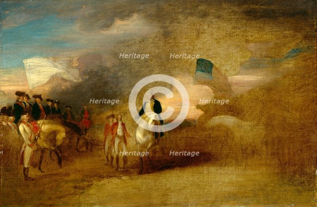 Surrender of Cornwallis at Yorktown, 1787. Creator: John Trumbull.