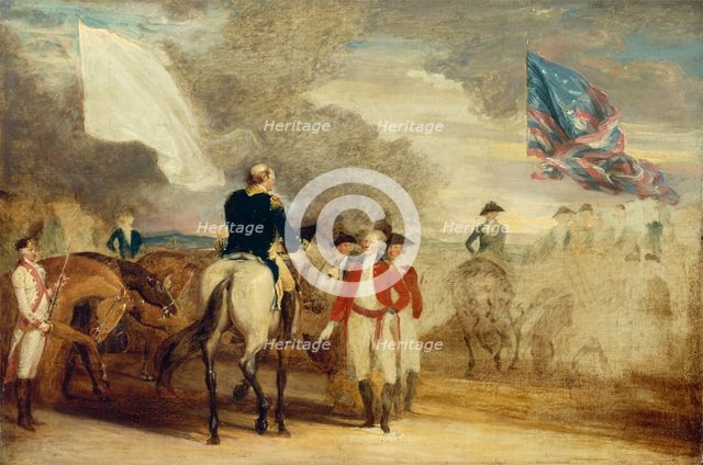 Surrender of Cornwallis at Yorktown, 1787. Creator: John Trumbull.
