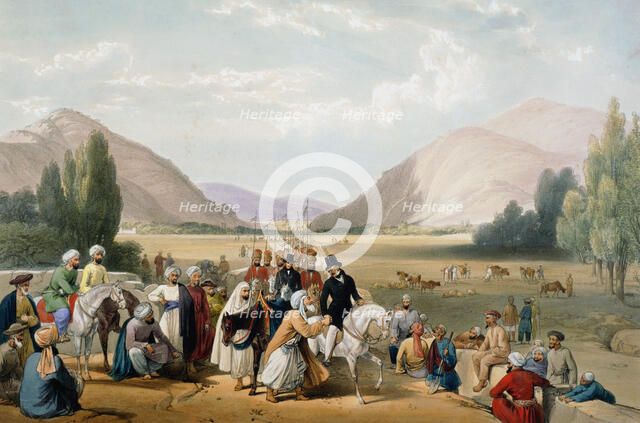 Surrender of Dost Mohammad Khan, Kabul, First Anglo-Afghan War, 1838-1842. Artist: James Atkinson