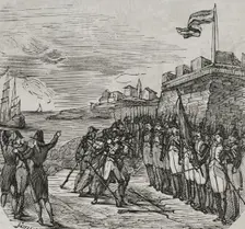 Surrender of San Sebastián, War of Roussillon, (1793-1795), 1794, (1851). Creator: Unknown