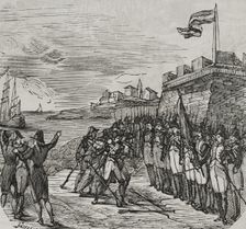 Surrender of San Sebastián, War of Roussillon, (1793-1795), 1794, (1851). Creator: Unknown
