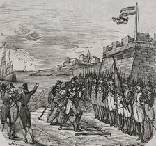 Surrender of San Sebastián, War of Roussillon, (1793-1795), 1794, (1851). Creator: Unknown