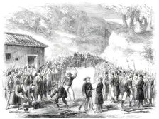 Surrender of the Neapolitan troops at Soveria, Calabria..., 1860. Creator: Unknown