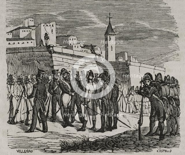 Surrender of the Spanish garrison of the Fort de Bellegarde on 17 September 1794 (1851). Creator: Unknown.