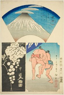Suruga, Kai, and Izu, no. 5 from the series "Cutout Pictures of the Provinces (Kunizukushi..., 1852. Creator: Ando Hiroshige