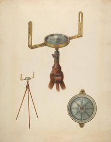 Surveyor's Compass, c. 1937. Creator: Archie Thompson