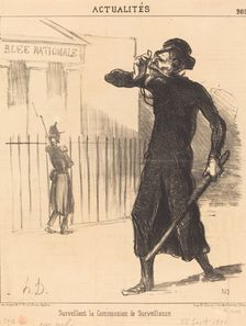 Surveillant la Commission de Surveillance, 1851. Creator: Honore Daumier