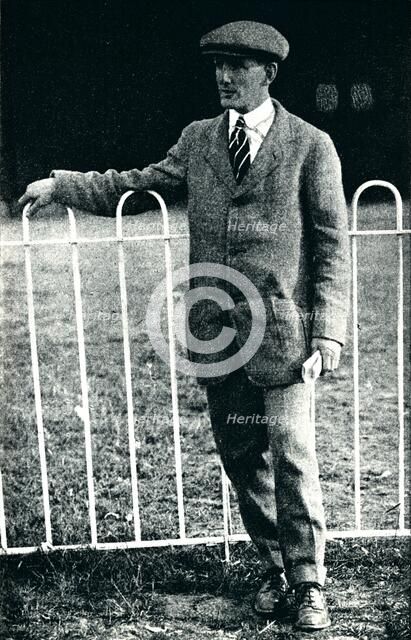 Survivor of a terrible smash: Mr Sydney Pickles, the Caudron expert, 1913 (1934). Artist: Flight Photo.