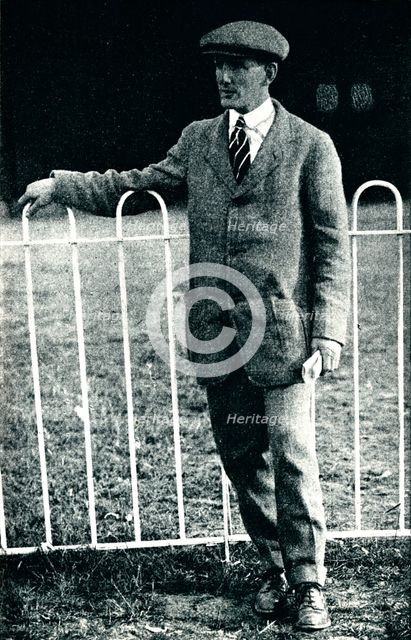 Survivor of a terrible smash: Mr Sydney Pickles, the Caudron expert, 1913 (1934). Artist: Flight Photo.