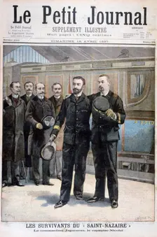 Survivors of the Ville de Saint Nazaire Commander Jagueneau and Captain Nicolai, 1897. Creator: F Meaulle