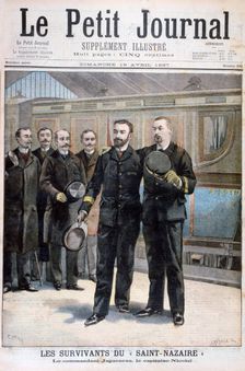 Survivors of the Ville de Saint Nazaire Commander Jagueneau and Captain Nicolai, 1897. Creator: F Meaulle