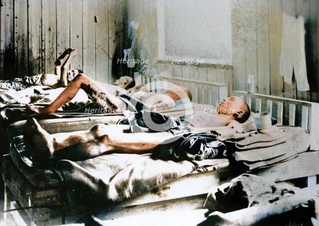 Survivors of the explosion of the Atom bomb at Hiroshima, Japan, 1945.  Creator: Unknown.