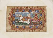 Surya, the Sun God, in a chariot drawn by seven horses, early 19th century