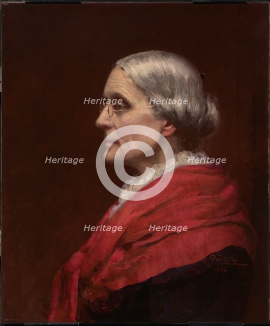 Susan Brownell Anthony, 1895. Creator: Carl Gutherz.