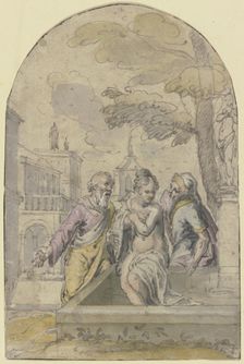 Susanna and the Elders, 17th century. Creator: Southern German, 17th century;