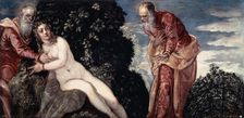 Susanna and the Elders 1555. Artist: Jacopo Tintoretto