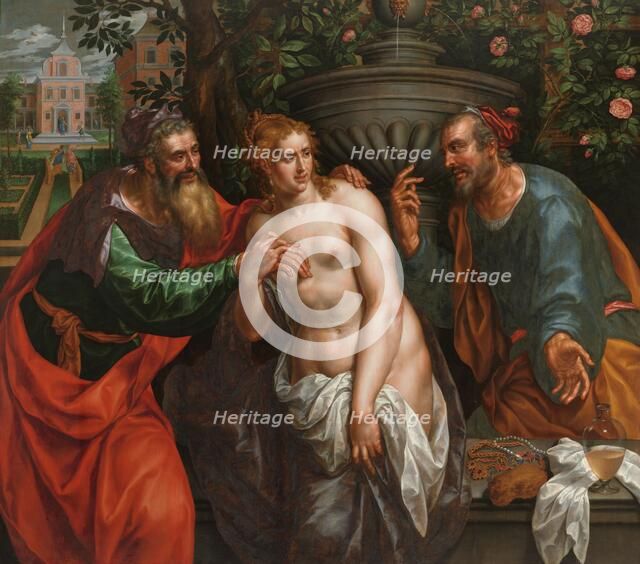 Susanna and the Elders, 1620-1630. Creator: Hendrik de Clerck.