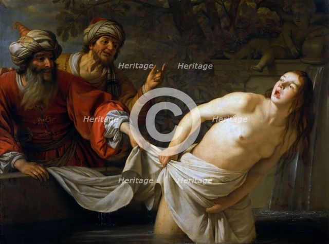 Susanna and the Elders, 1655. Creator: Honthorst, Gerrit, van (1590-1656).