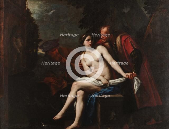 Susanna and the Elders, 1650-1660. Creator: Vaccaro, Andrea (1604-1670).