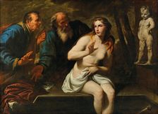 Susanna and the Elders, 1650s. Creator: Vaccaro, Andrea (1604-1670)