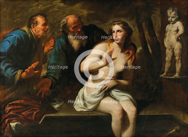 Susanna and the Elders, 1650s. Creator: Vaccaro, Andrea (1604-1670).