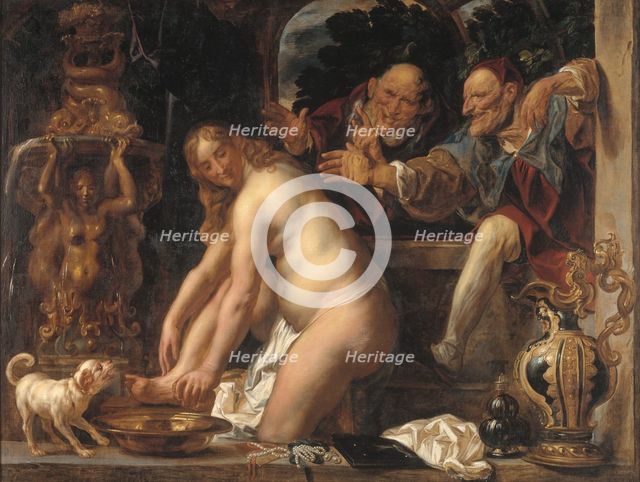 Susanna and the Elders, 1653. Creator: Jordaens, Jacob (1593-1678).