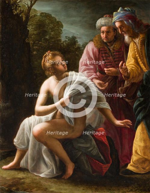 Susanna and the Elders, c1620. Creator: Ottavio Mario Leoni.