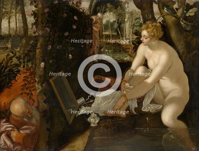 Susanna and the Elders, ca 1555. Artist: Tintoretto, Jacopo (1518-1594)