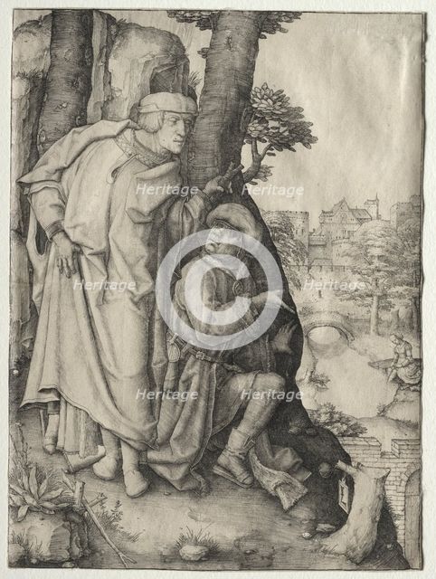 Susanna and the Two Elders, c. 1508. Creator: Lucas van Leyden (Dutch, 1494-1533).