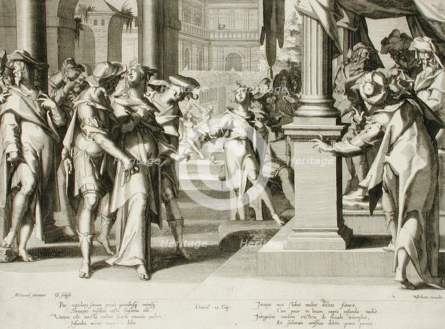 Susanna Before Daniel, 1607. Creator: Willem van Swanenburg.