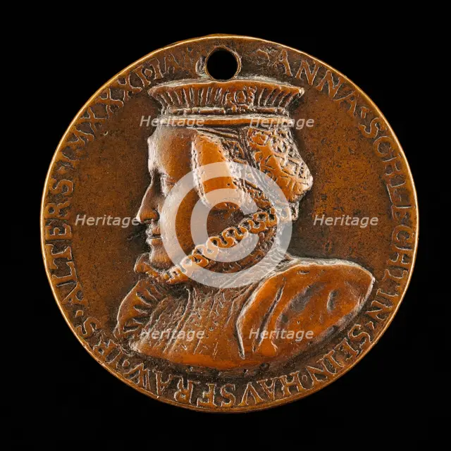 Susanna Schlecht Zäh, born 1541, Wife of Sebastian Zäh 1560 [reverse], 1572. Creator: Antonio Abondio.