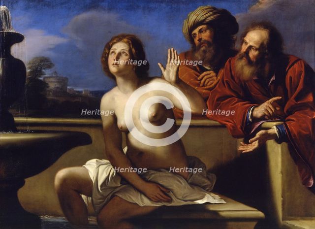 Susannah and the Elders, 1649-1650. Artist: Guercino (1591-1666)