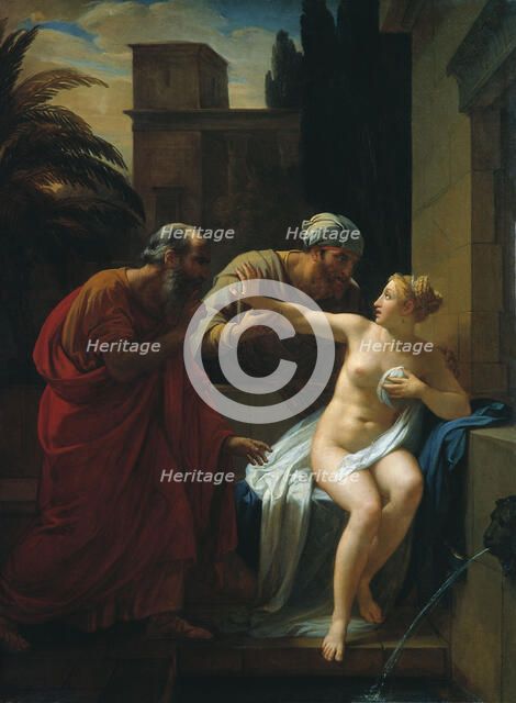 Susannah and the Elders, 1822. Artist: Basin, Pyotr Vasilyevich (1793-1877)