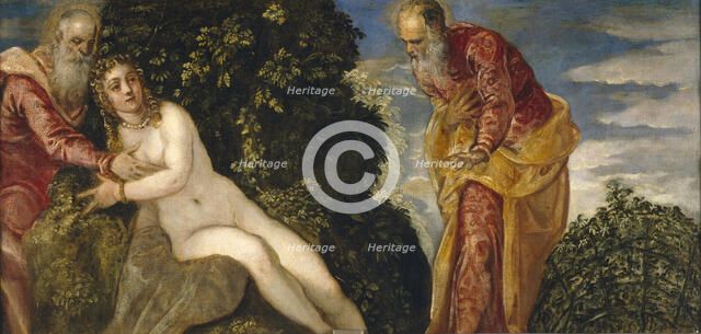 Susannah and the Elders. Artist: Tintoretto, Jacopo (1518-1594)