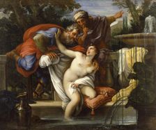 Susannah and the Elders, c1700-1727. Creator: Giuseppe Bartolomeo Chiari